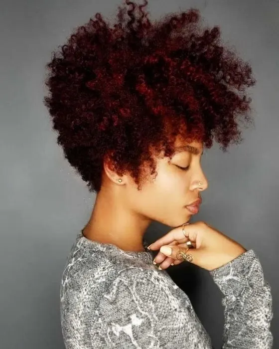 Black and burgundy hairstyles
