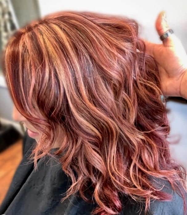 How to Style Burgundy Hair with Blonde Highlights
