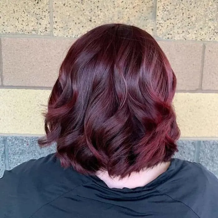 full head burgundy highlights