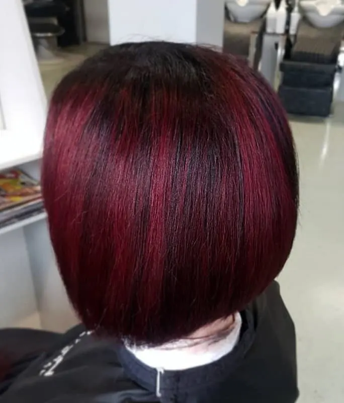 burgundy red hair color