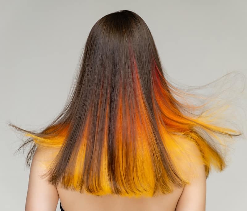 burnt orange hair highlights