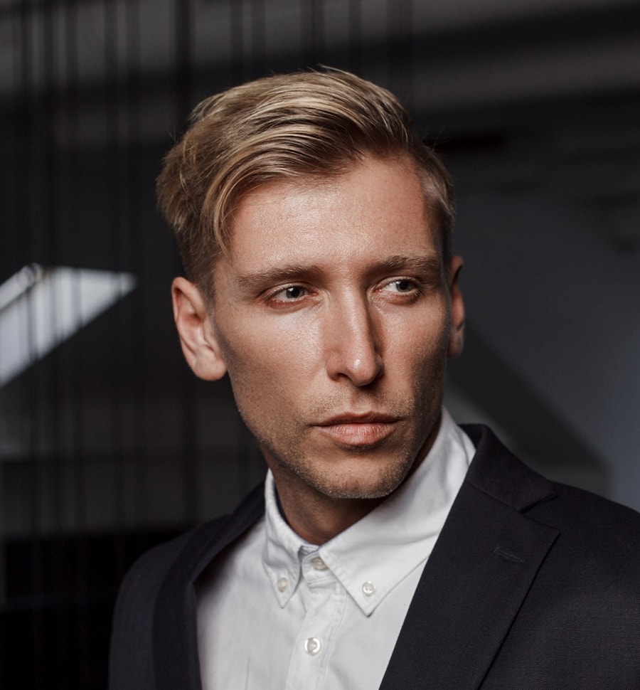 Businessman hairstyle for blond men