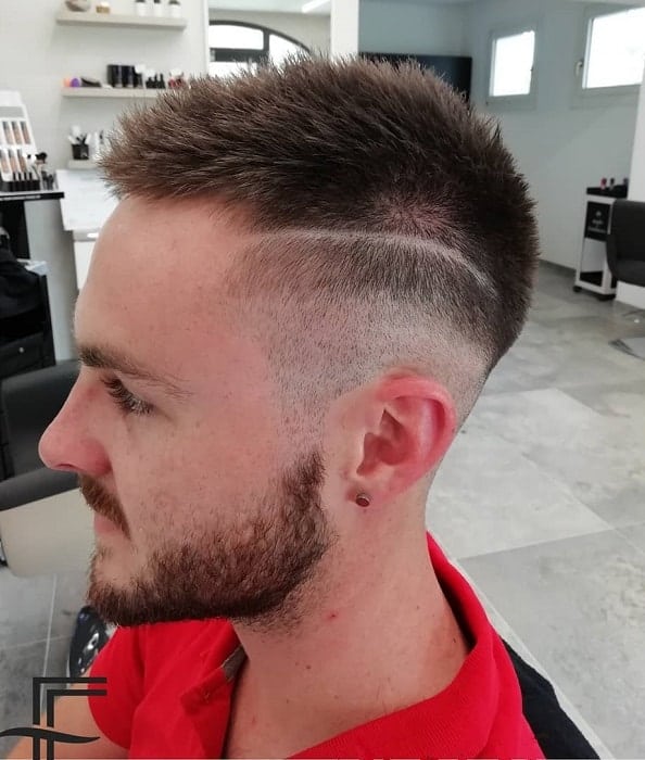 Spiked Butch Cut with Side Part and Undercut