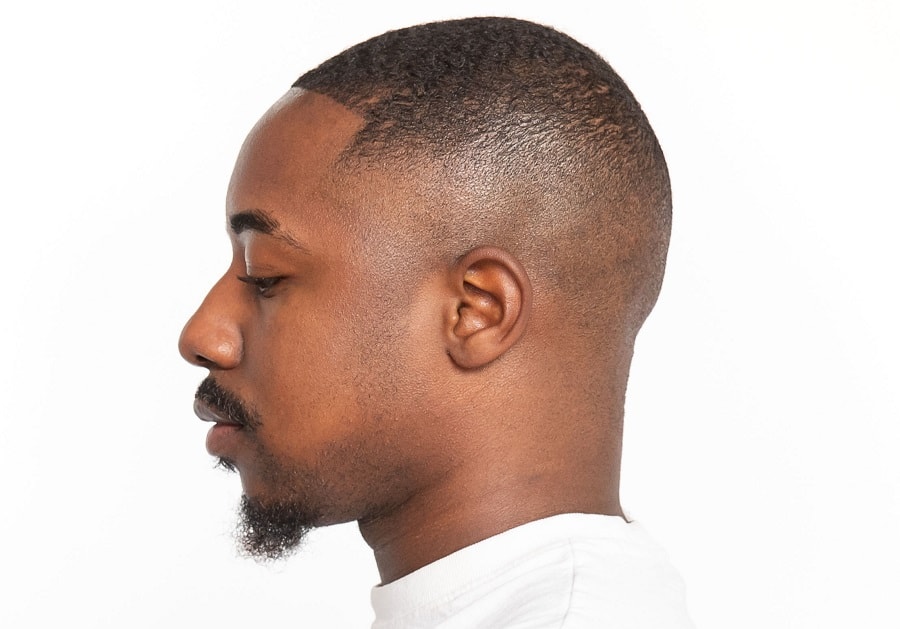 buzz cut with bald fade for black men