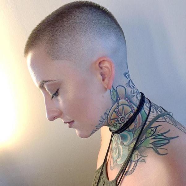  Blended Female Buzz Cut