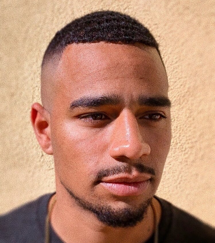 caesar haircut for black man