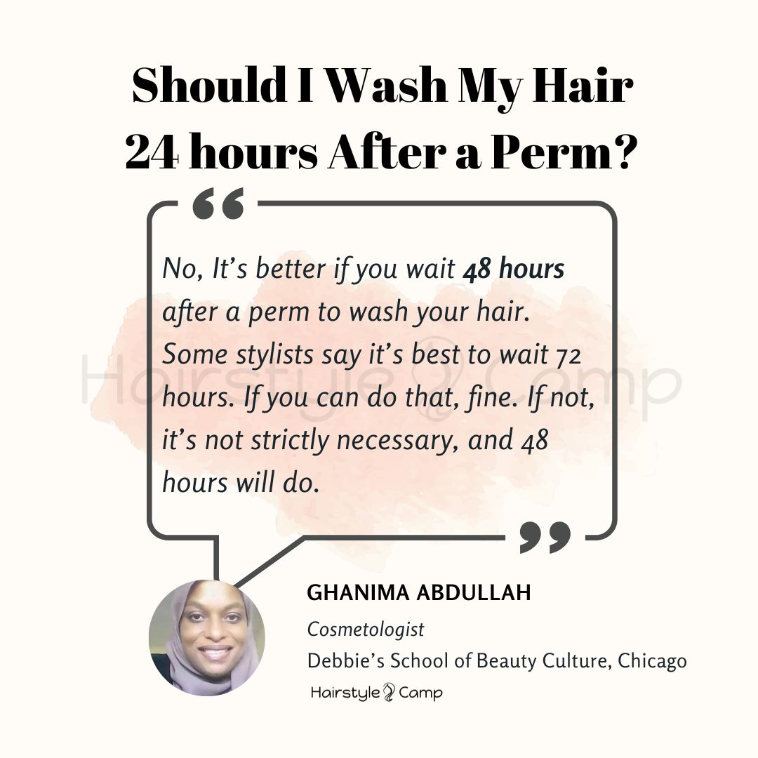 washing hair 24 hours after perm
