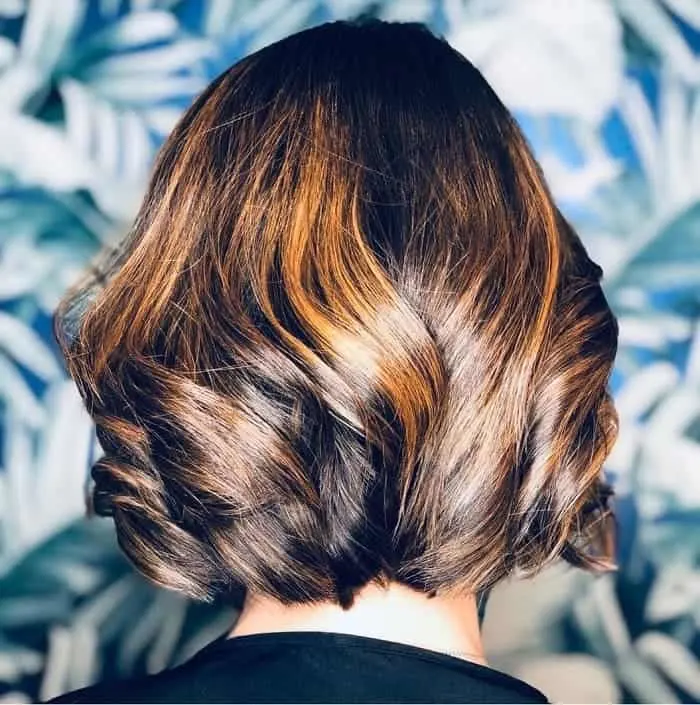 Bob Haircut with Caramel Balayage