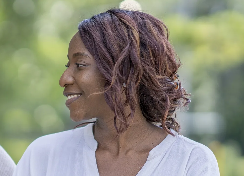 casual updo for natural hair