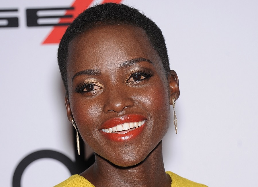 celebrity inspired buzz cut for black women
