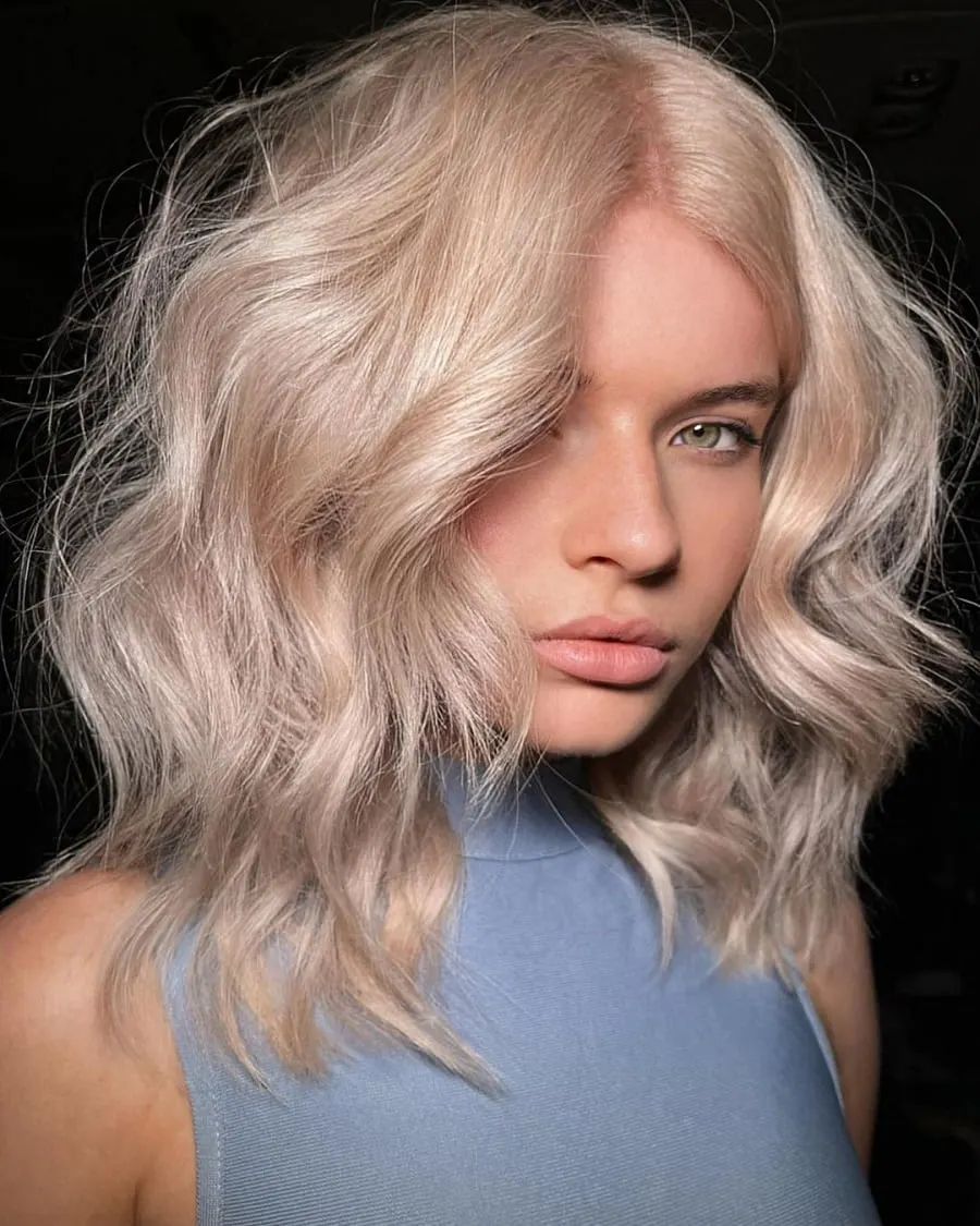 Champagne blonde hair