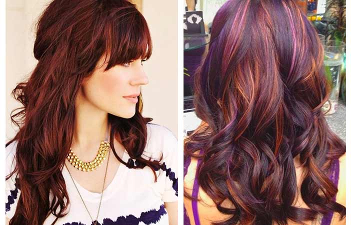 Cherry Cola Highlight Hair Color for girl