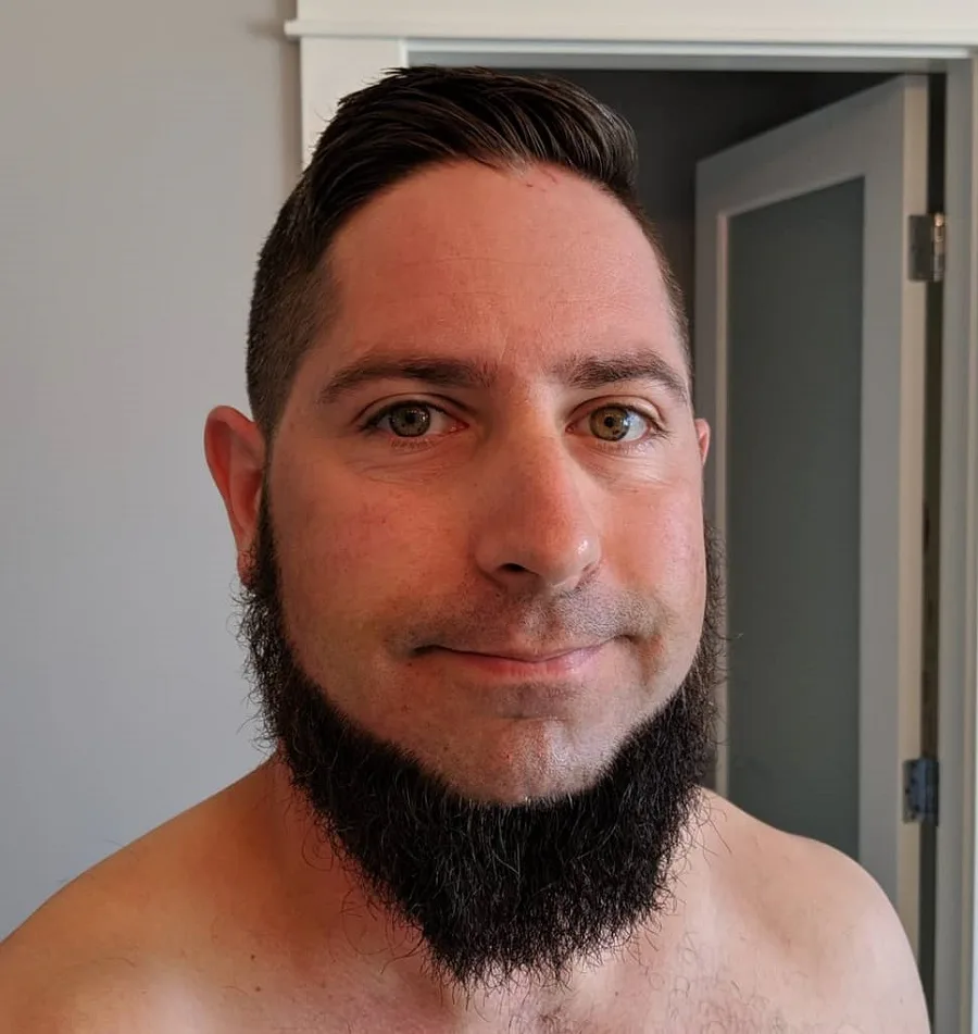 chin curtain beard for oval face