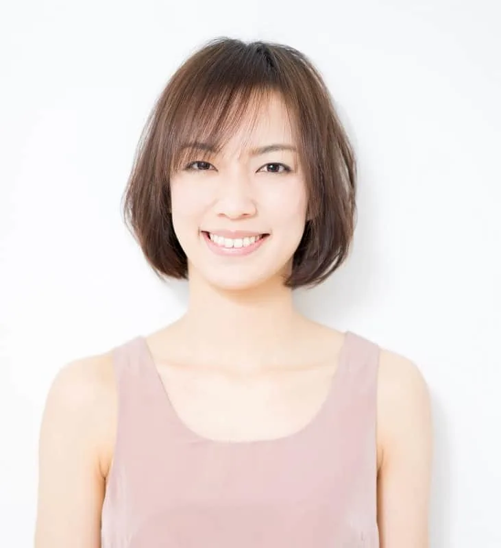 chin-length bob for Asian women
