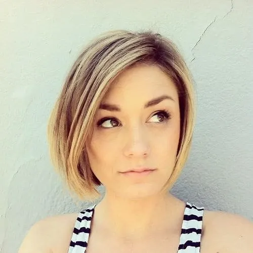 girl with chin length bob hair