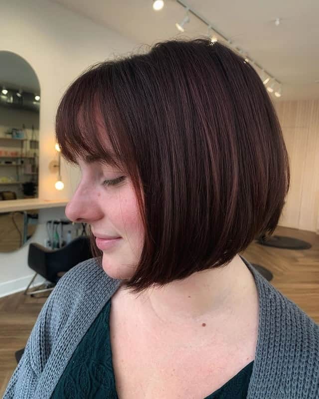 Chin Length Bob with Bangs