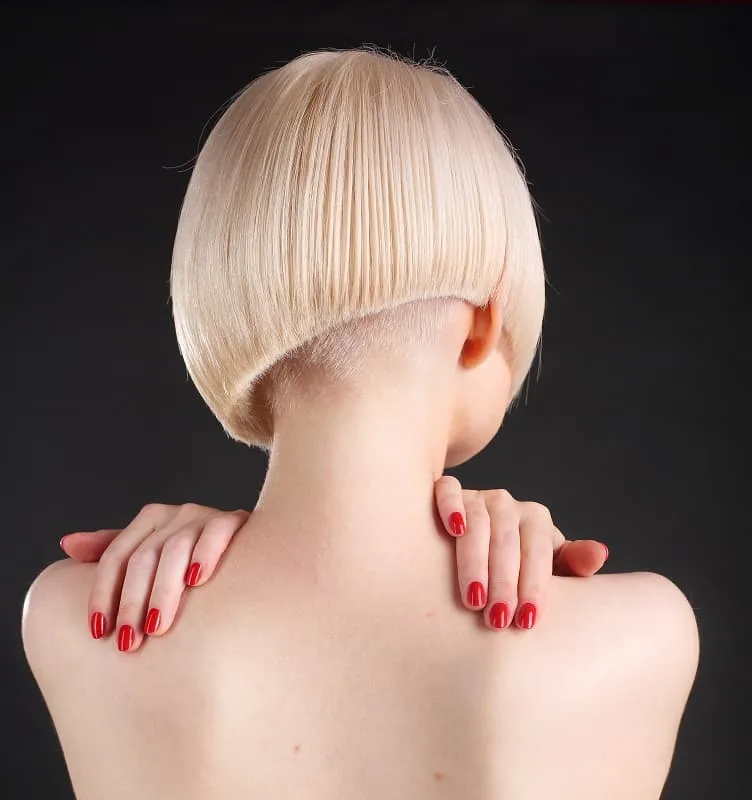 chin-length bob with undercut