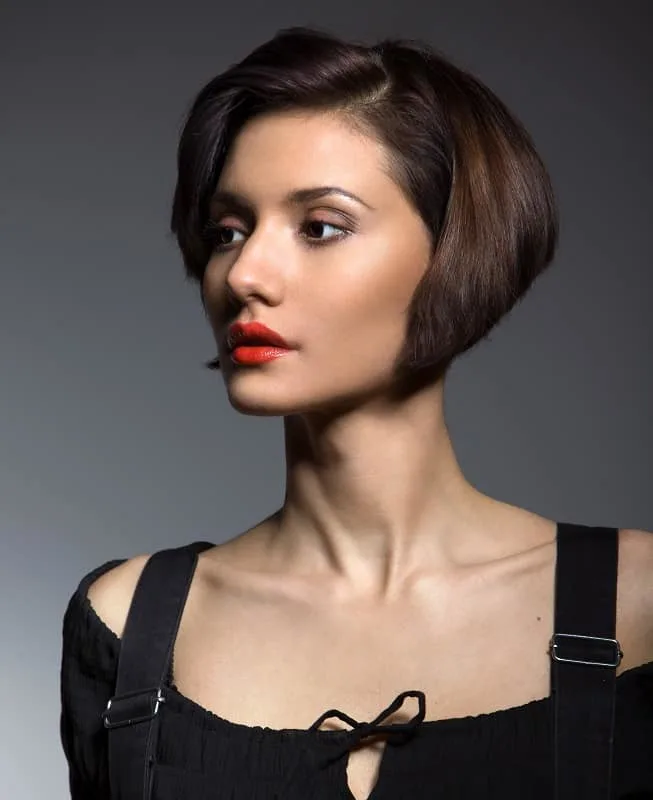 chin-length inverted bob