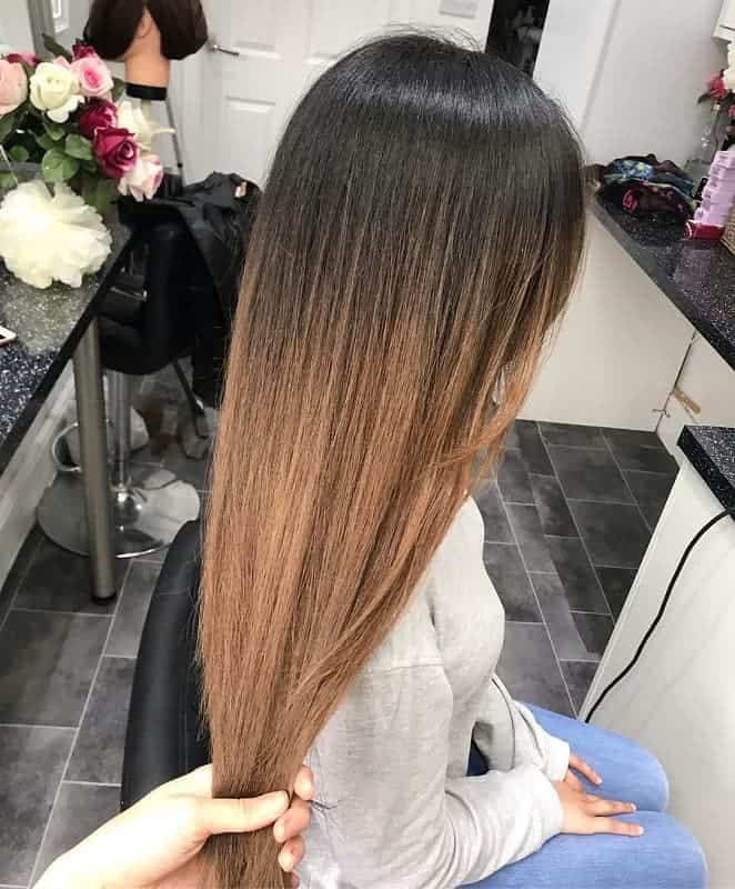 chocolate brown ombre hair