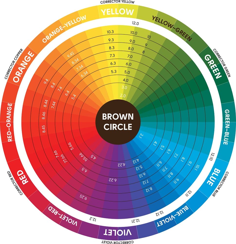 color wheel to choose hair toner