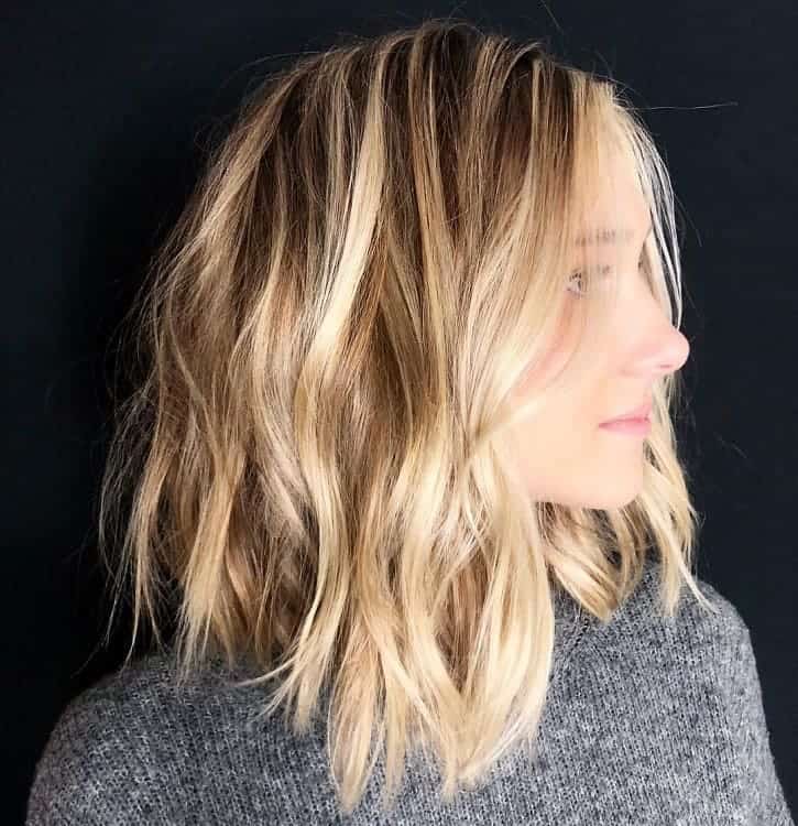 Long Choppy Bob for Thick Hair