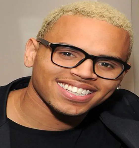 chris brown blonde hair