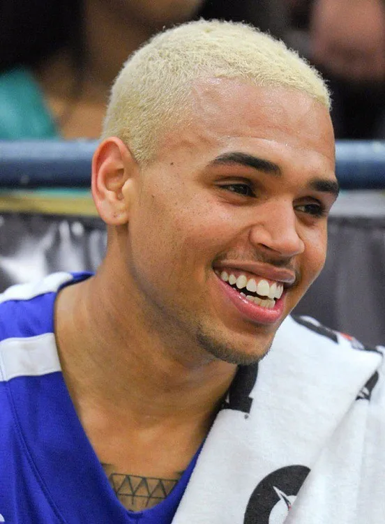 chris brown Soft Blonde Hair