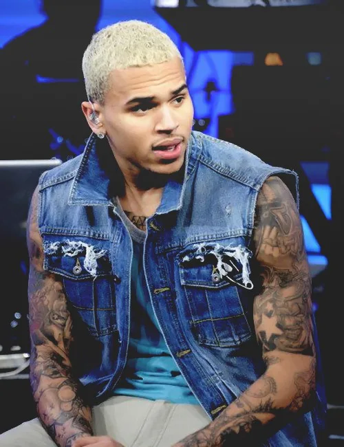 Platinum Blonde chris brown hair