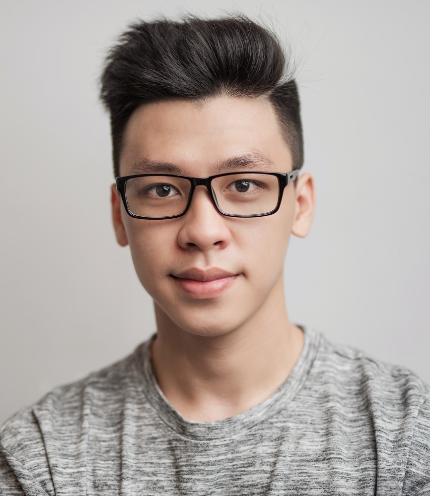 clean haircut for Asian men