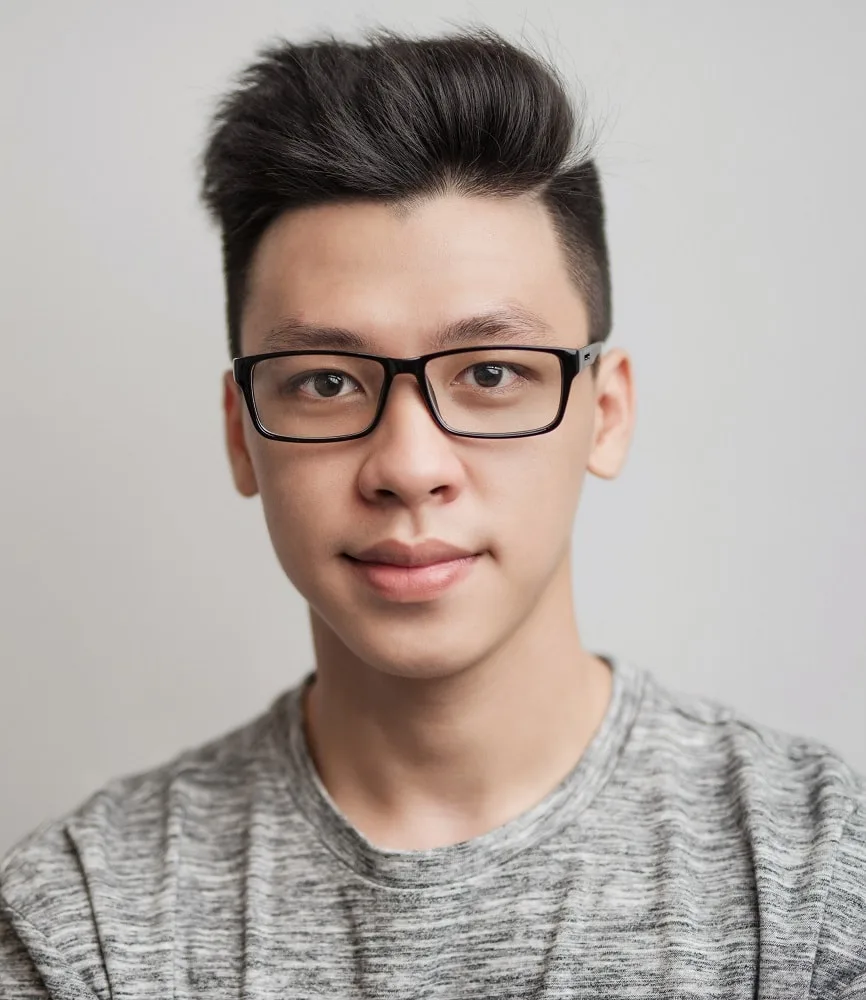 clean haircut for Asian men