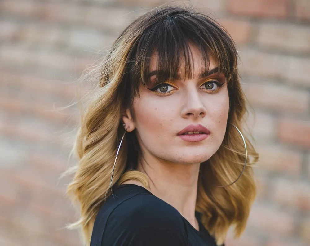 collarbone length haircut with ombre