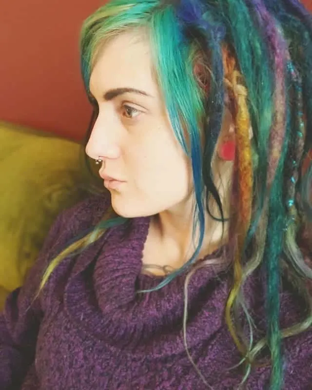 mermaid colored dreads for women