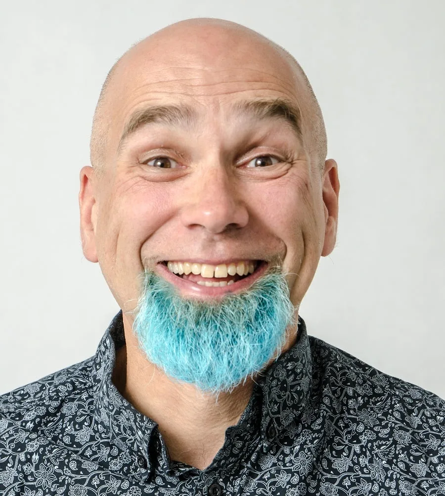 colored goatee beard for older guy
