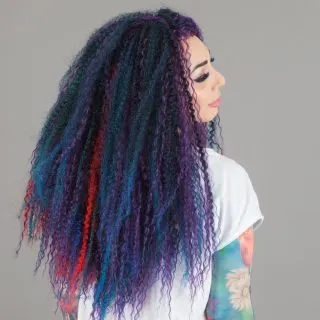 colorful crochet braids
