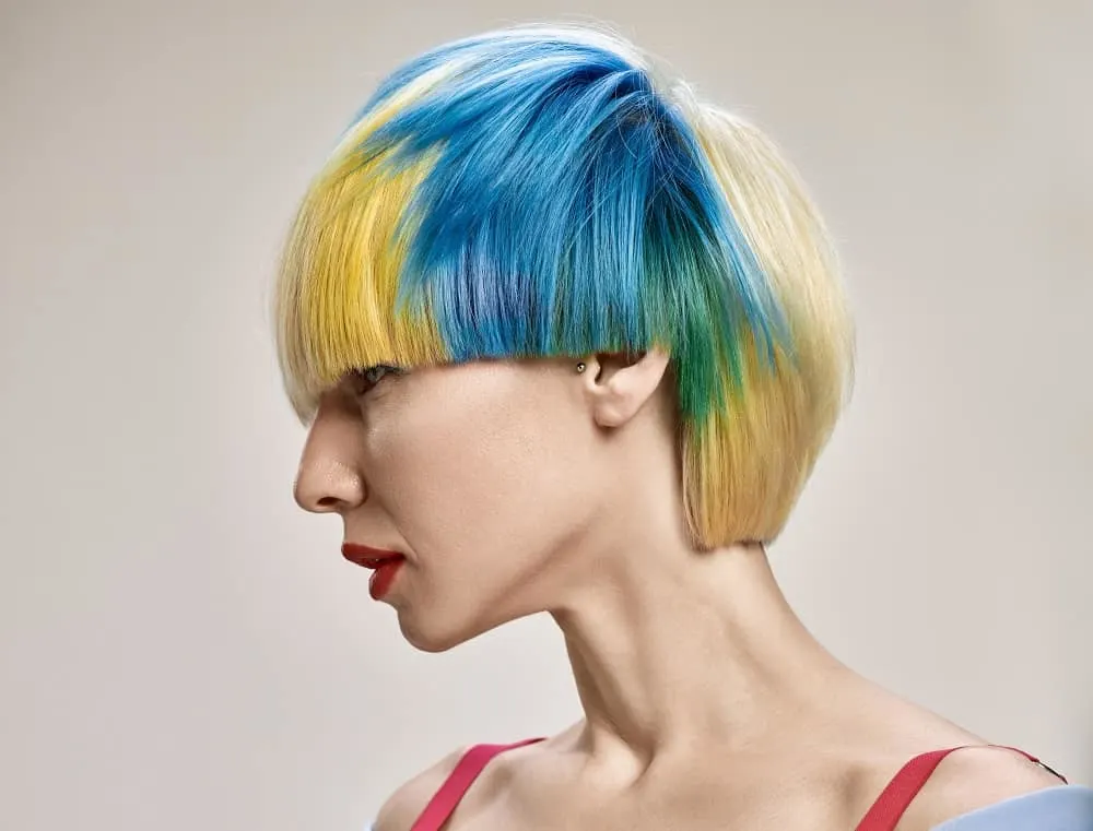 colorful short edgy haircuts