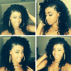 wave invisible micro braids styles