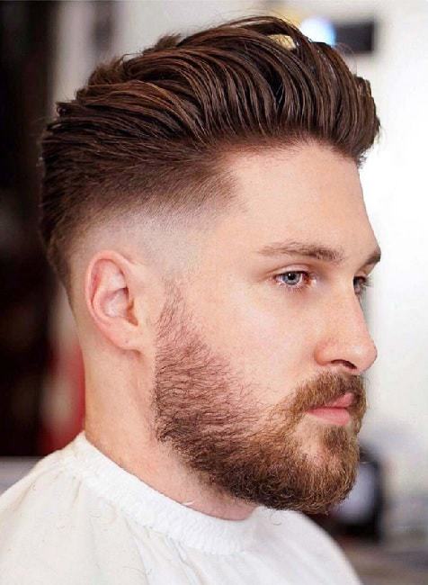 Mid Skin Fade Comb Back for Men
