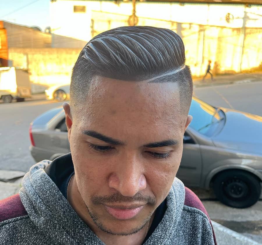 asian man with comb over haircut
