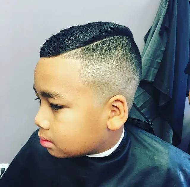 comb over with high taper fade