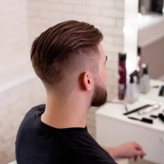 comb over with undercut for men