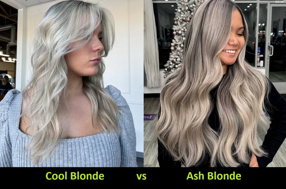cool blonde hair color vs ash blonde hair color