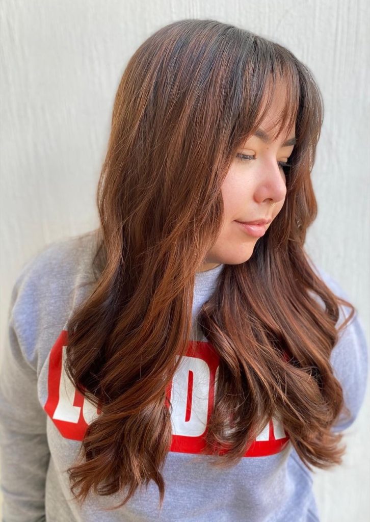 Top 30 Balayage Hairstyles with Bangs That Are Trending Now