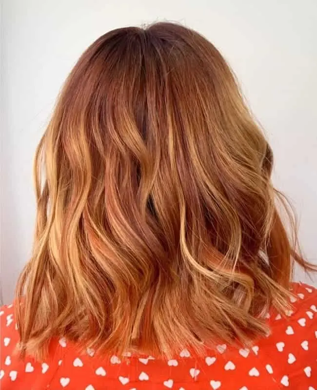 copper blonde balayage 