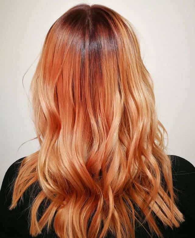 copper blonde hair