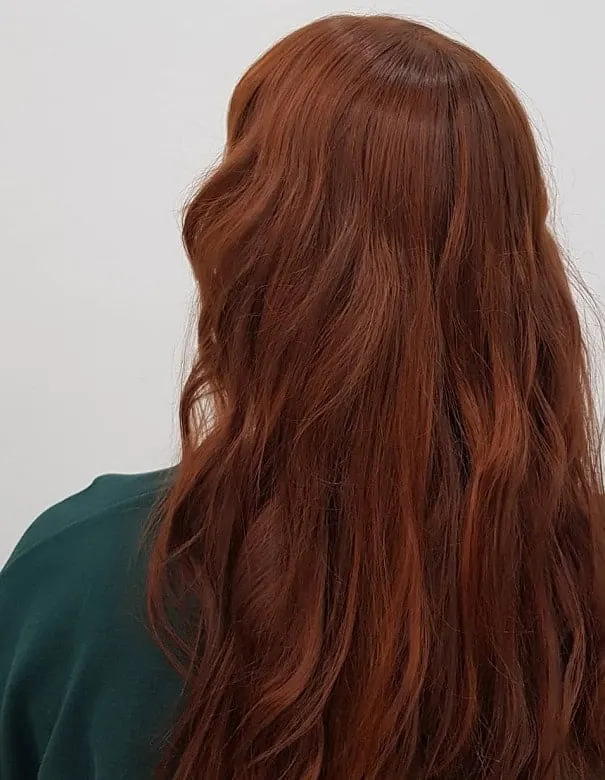 Light copper brown hairstyle