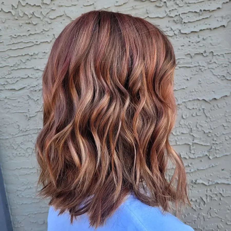 copper brown hair with auburn highlights