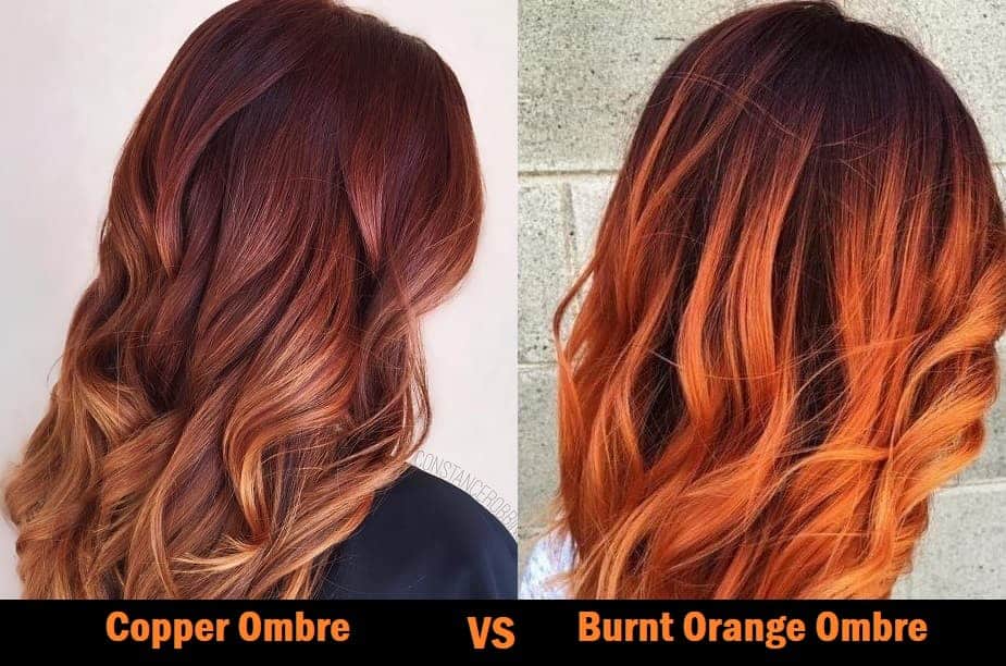 Copper Ombre Vs. Burnt Orange Ombre