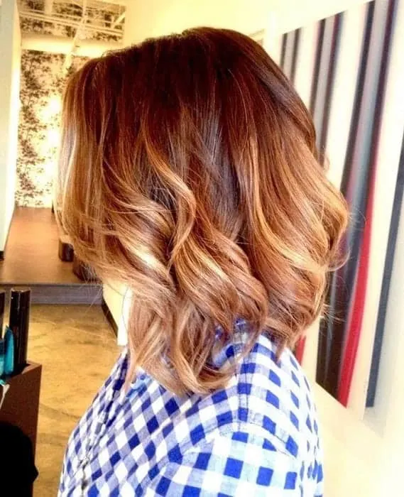 copper ombre bob for women