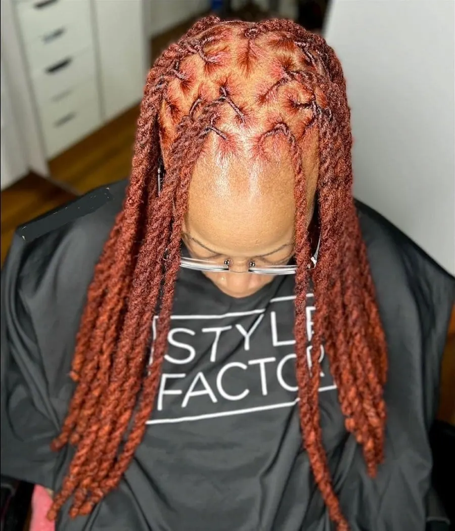 copper red dreads