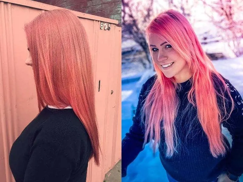 Coral Pink Hair